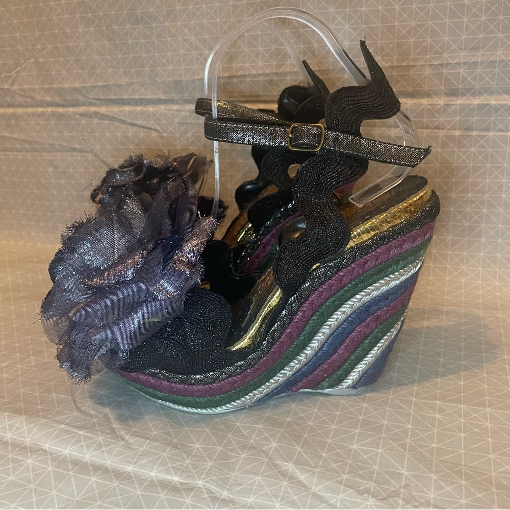 Irregular Choice Weaver Multi Color Metallic Flow… - image 3